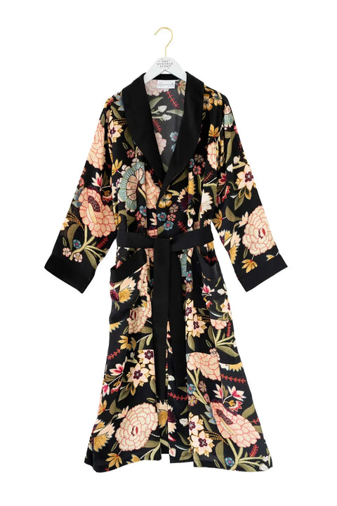 One Hundred Stars Dahlia Black Crepe Gown