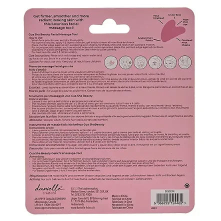Danielle Creations DC0003PK Danielle Rose Quartz Gua Sha Massage Tool