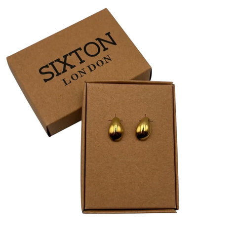 Sixton London Gold Droplet Earrings