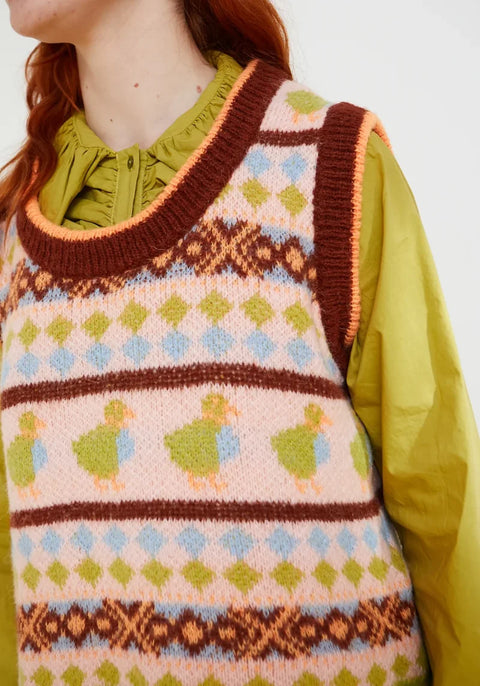 Dr Bloom Duck Vest In Brown