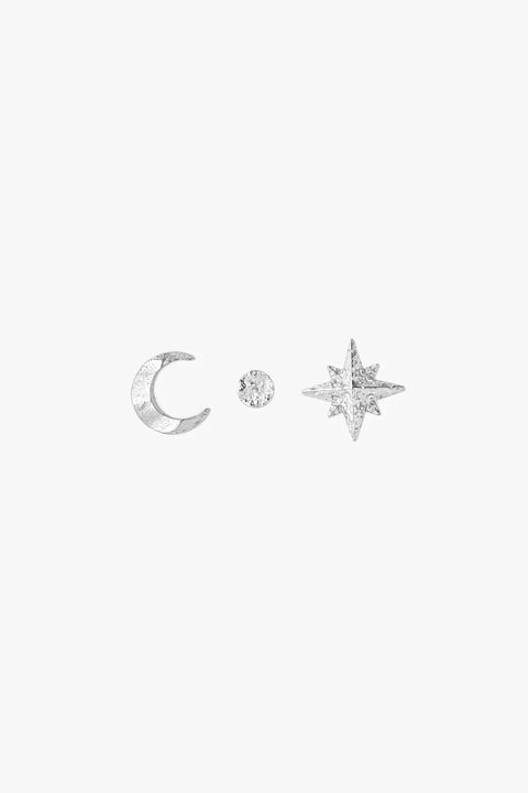 Tutti & Co  EA652S Aura Stacking Earring Set Silver