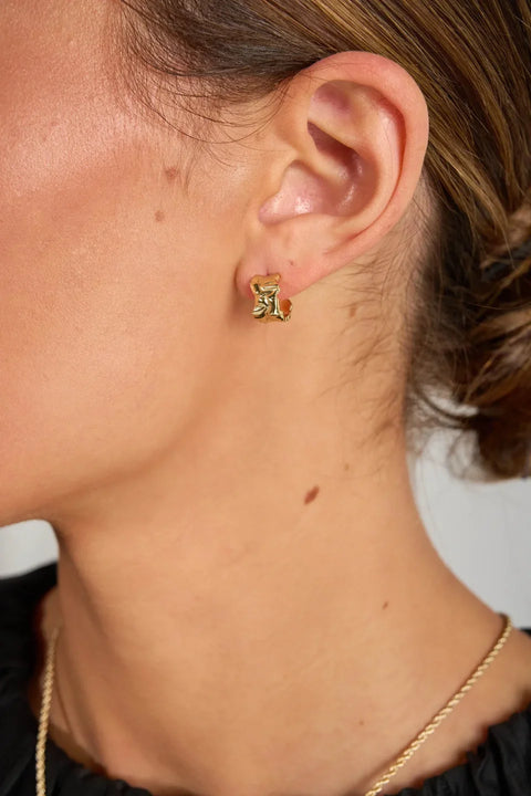 Tutti & Co EA678G Ripple Earrings - Gold