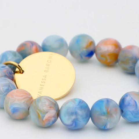 Vanessa Baroni VB2600SWA Mini Beads Flex Bracelet Sea Wave in Sea Wave