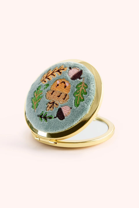 Powder EMR5 Happy Acorn Embroidered Mirror