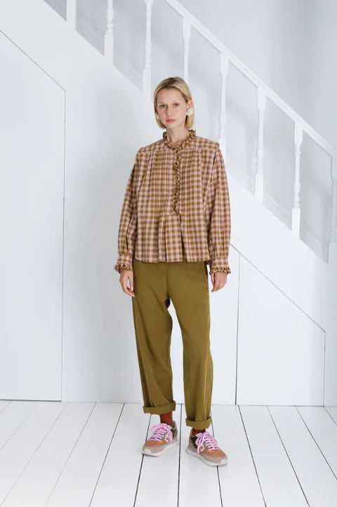 Bonte Etienne Shirt In Blush/Olive