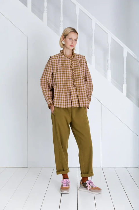 Bonte Etienne Shirt In Blush/Olive