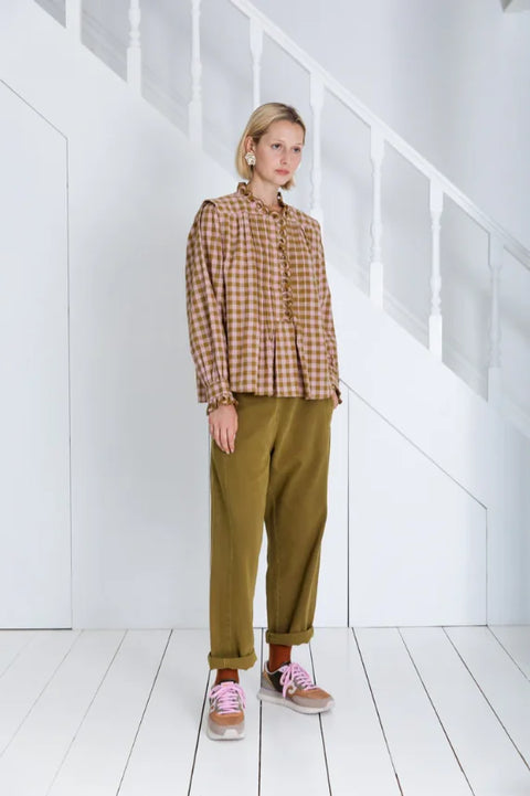Bonte Etienne Shirt In Blush/Olive