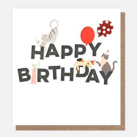 Caroline Gardner Cards FES005 Party Cats Happy Birthday Card