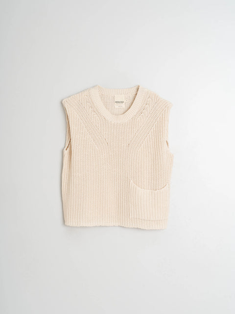 Indi & Cold FG510 Knited Vest In Raw