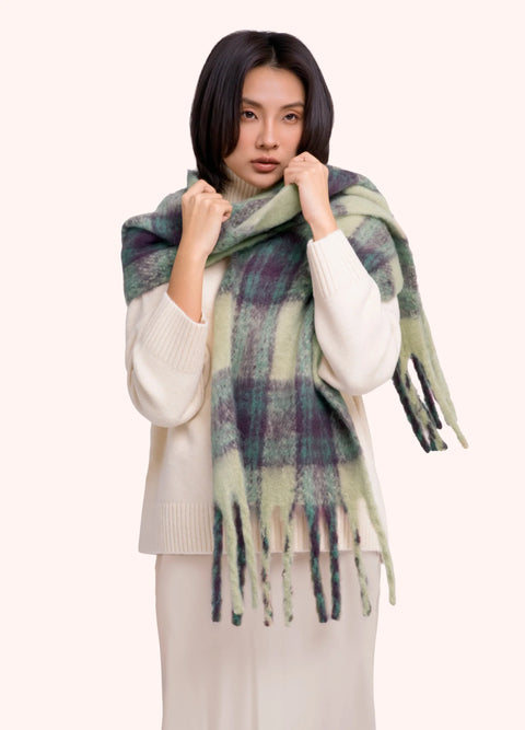 Powder FLO18 Flora Scarf in Damson Mix