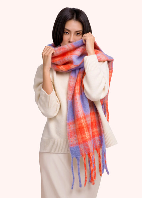 Powder FLO19 Flora Scarf in Tangerine Mix
