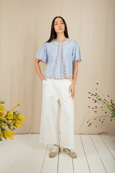 Bonte Flora Top In Blue