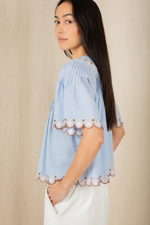 Bonte Flora Top In Blue
