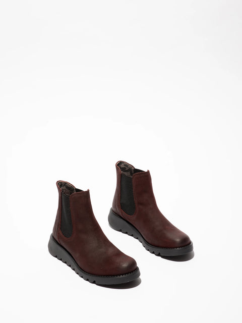 Fly London Salv195 Antique Suede In Burgundy
