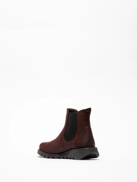 Fly London Salv195 Antique Suede In Burgundy