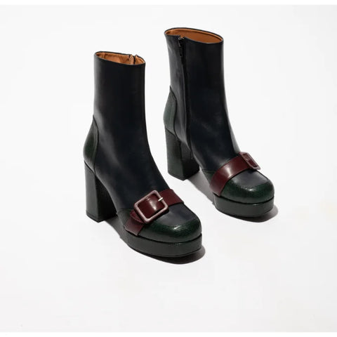 Fly London Efol352 In Vipera/Rida Emerald/Navy/Purple