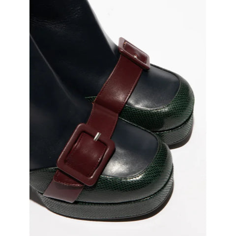 Fly London Efol352 In Vipera/Rida Emerald/Navy/Purple