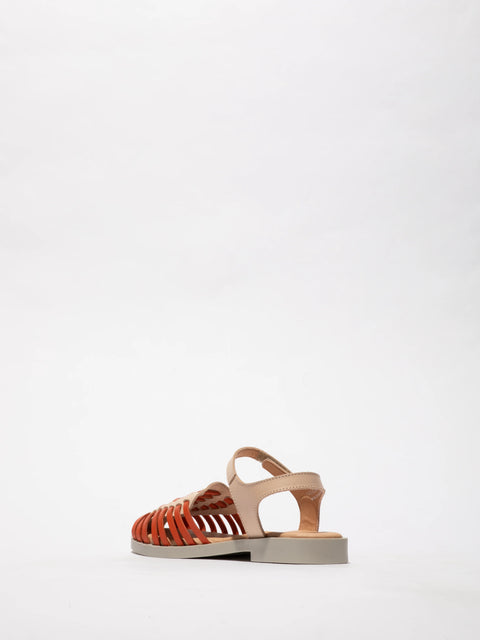 Fly London Avan406 In Natural/Scarlet