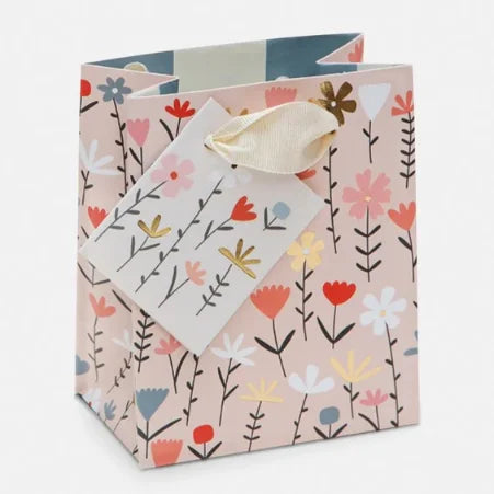 Caroline Gardner Cards GBM716 Fleur Floral Pink Large Gift Bag