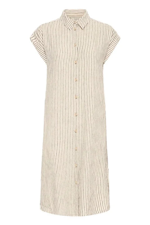 B Young Falakka Ss Shirt Dress In Rainy Day Stripe