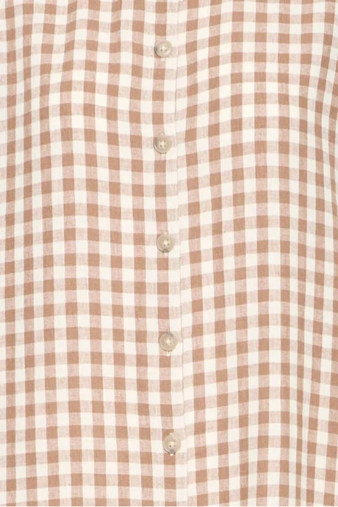 B Young Falakka Ss Shirt Dress In Woodsmoke Check