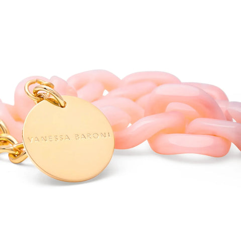 Vanessa Baroni VB2011PES Flat Chain Bracelet Peach Sorbet in Peach Sorbet