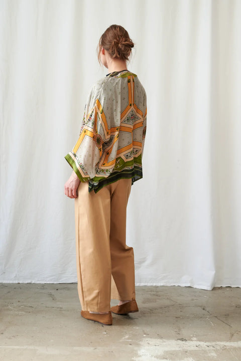One Hundred Stars Fleur De Lys Gold Kimono