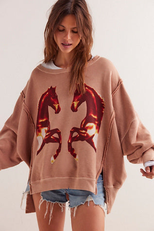 Free People Graphic Camden In Mirrored Horses