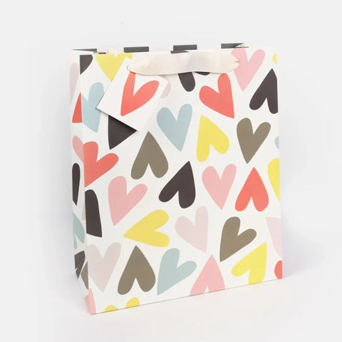 Caroline Gardner Gifts GBM747 Jumbled Hearts Large Gift Bag
