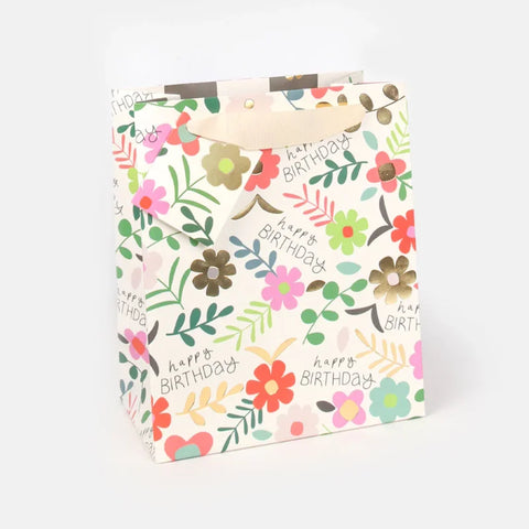 Caroline Gardner Cards GBS739 Happy Birthday Funtastic Floral Medium Gift Bag