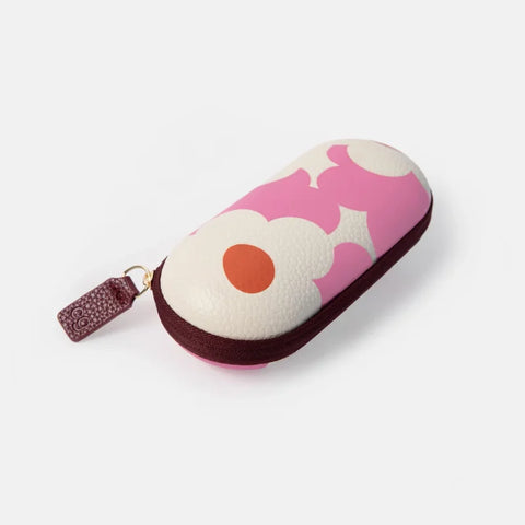 Caroline Gardner Gifts GCS127 Pink Flower Zip Glasses Case