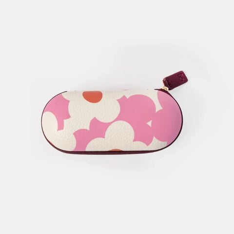 Caroline Gardner Gifts GCS127 Pink Flower Zip Glasses Case