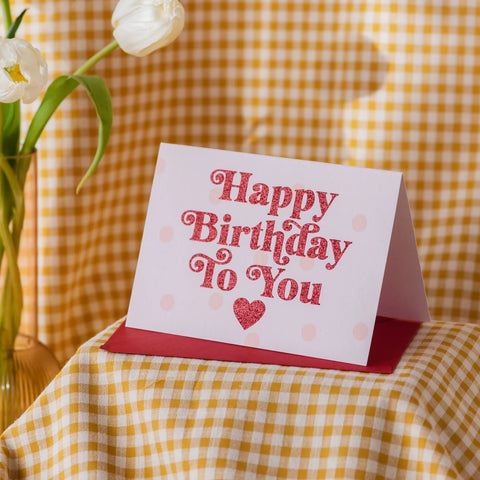 Oh Squirrel GL101-CC Happy Birthday to You' Card with biodegradable glitter