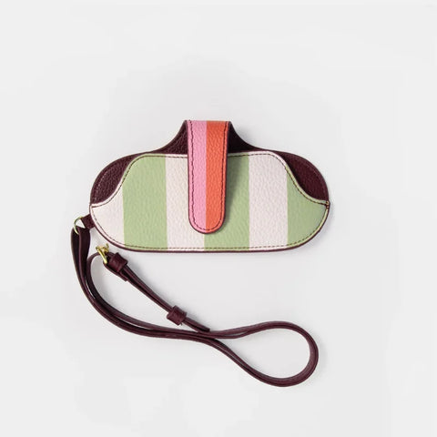 Caroline Gardner Gifts GSF101 Orange/Pink & Green/Pink Stripe Fold Glasses Case