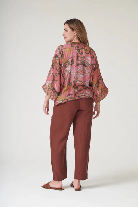 One Hundred Stars Giant Kantha Dusk Kimono