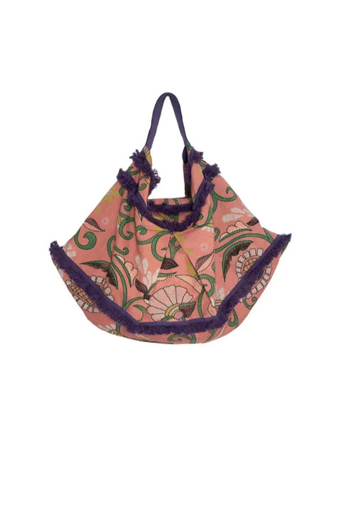 One Hundred Stars Giant Kantha Dusk Slouch Bag