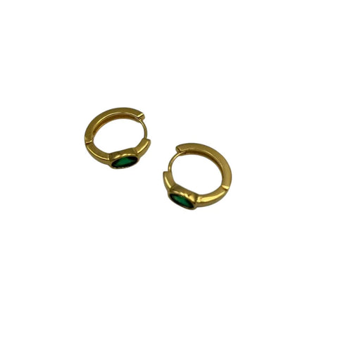 Sixton London Green Huggy Style Earrings