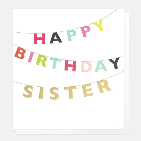Caroline Gardner Cards WOL019 Happy Birthday Sister Card