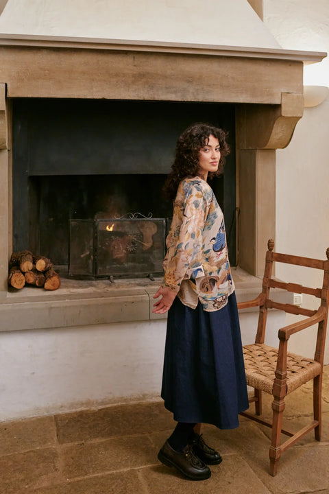 One Hundred Stars Hummingbird Nude Kimono