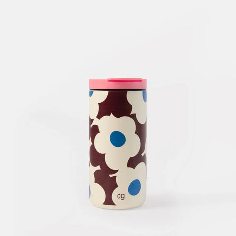 Caroline Gardner Gifts ICP106 Wine Flower Insulated Coffee Cup