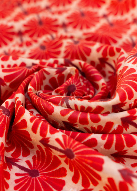 Powder INF1 Rouge Palms Cotton Infinity Scarf