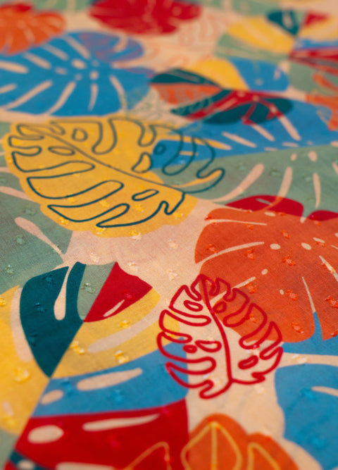 Powder INF3 Exotic Leaves Cotton Infinity Scarf