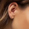 LULU Copenhagen LULU1264 Ice cone Ear stud In Gold Plated