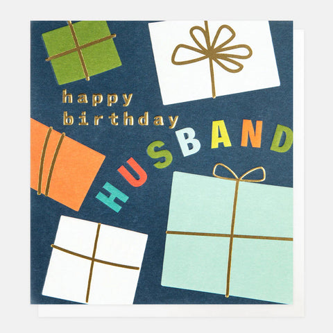 Caroline Gardner Cards JFY013 Happy Birthday Husband presents
