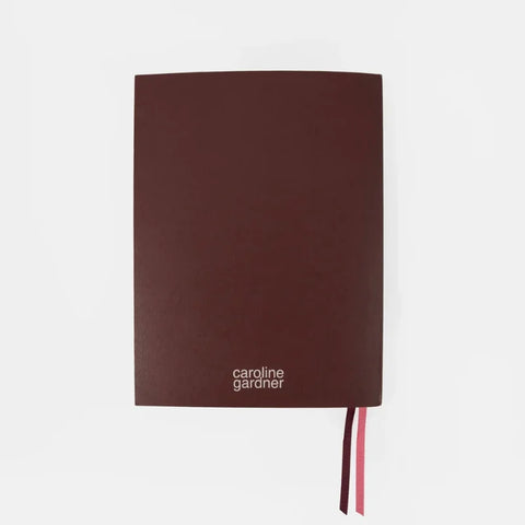 Caroline Gardner Gifts JRN106 Wine & Pink/Green Stripe Pocket Journal Set