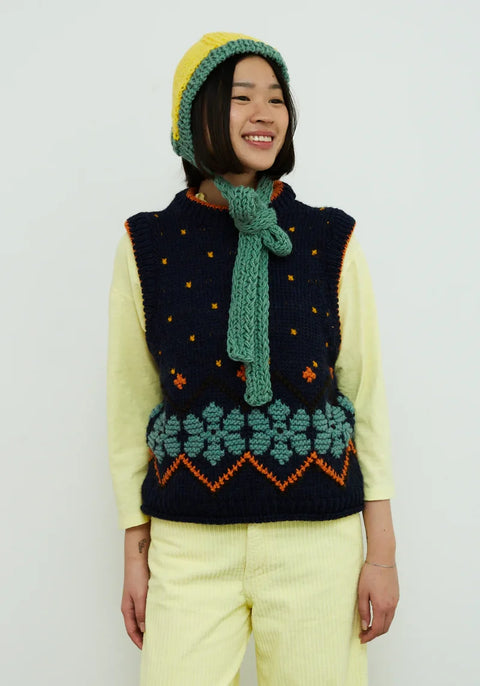 Dr Bloom Jumpy Vest In Blue