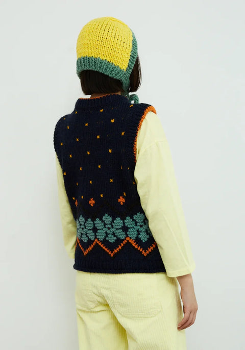 Dr Bloom Jumpy Vest In Blue