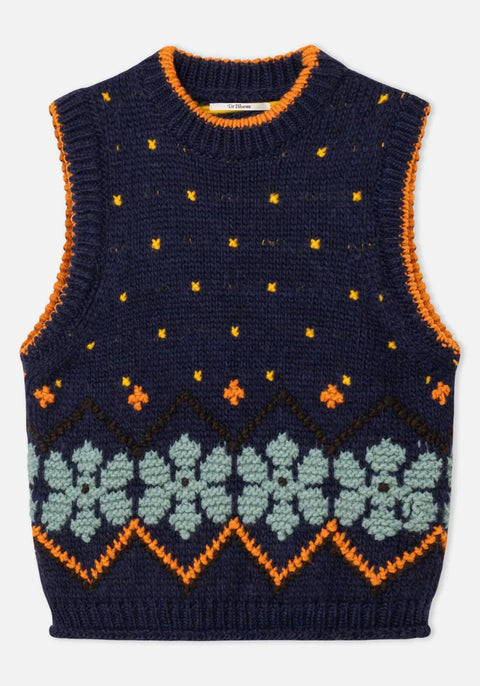 Dr Bloom Jumpy Vest In Blue