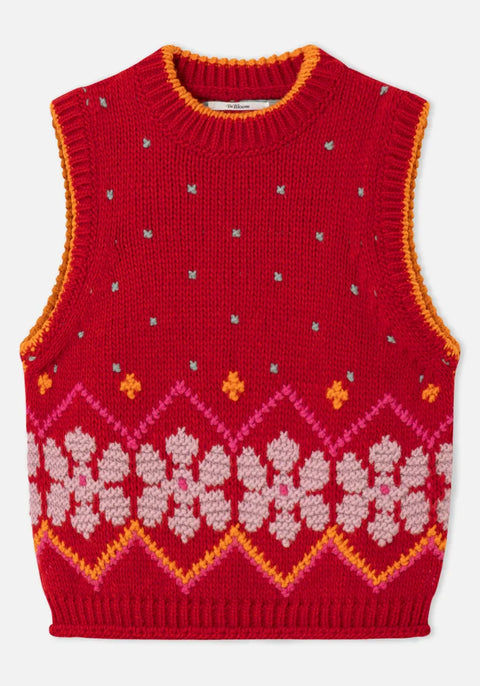 Dr Bloom Jumpy Vest In Red