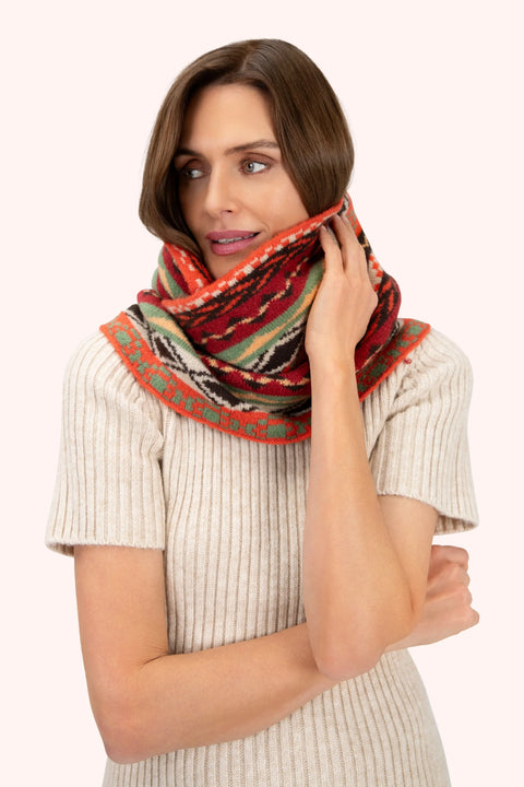 Powder KAY1 Kayla Fair Isle Snood - Russet